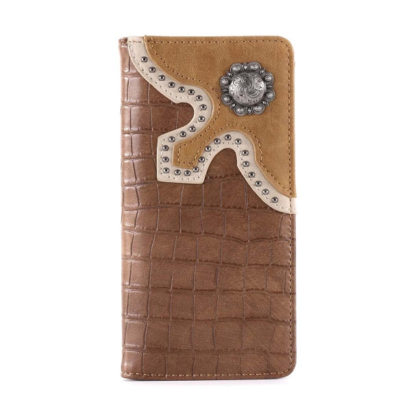 MWRW.Crocodile with Concho.01.jpg Montana West Roper Wallets Image